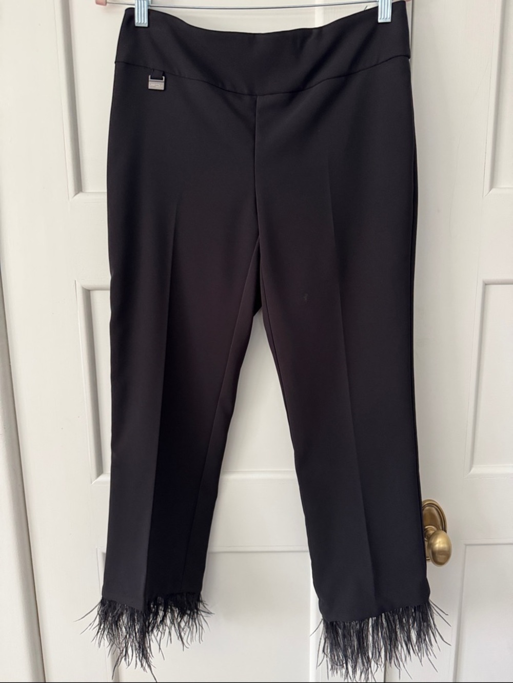 Lisette L Montreal Black Feather Pants Size Large